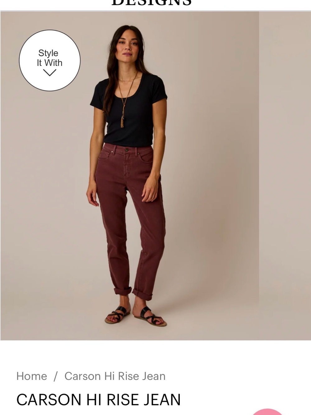 Carson Hi Rise Jeans - Coco